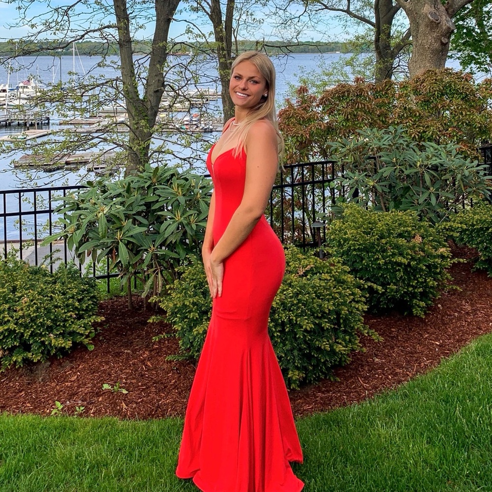 GORGEOUS JOVANI RED PROM DRESS